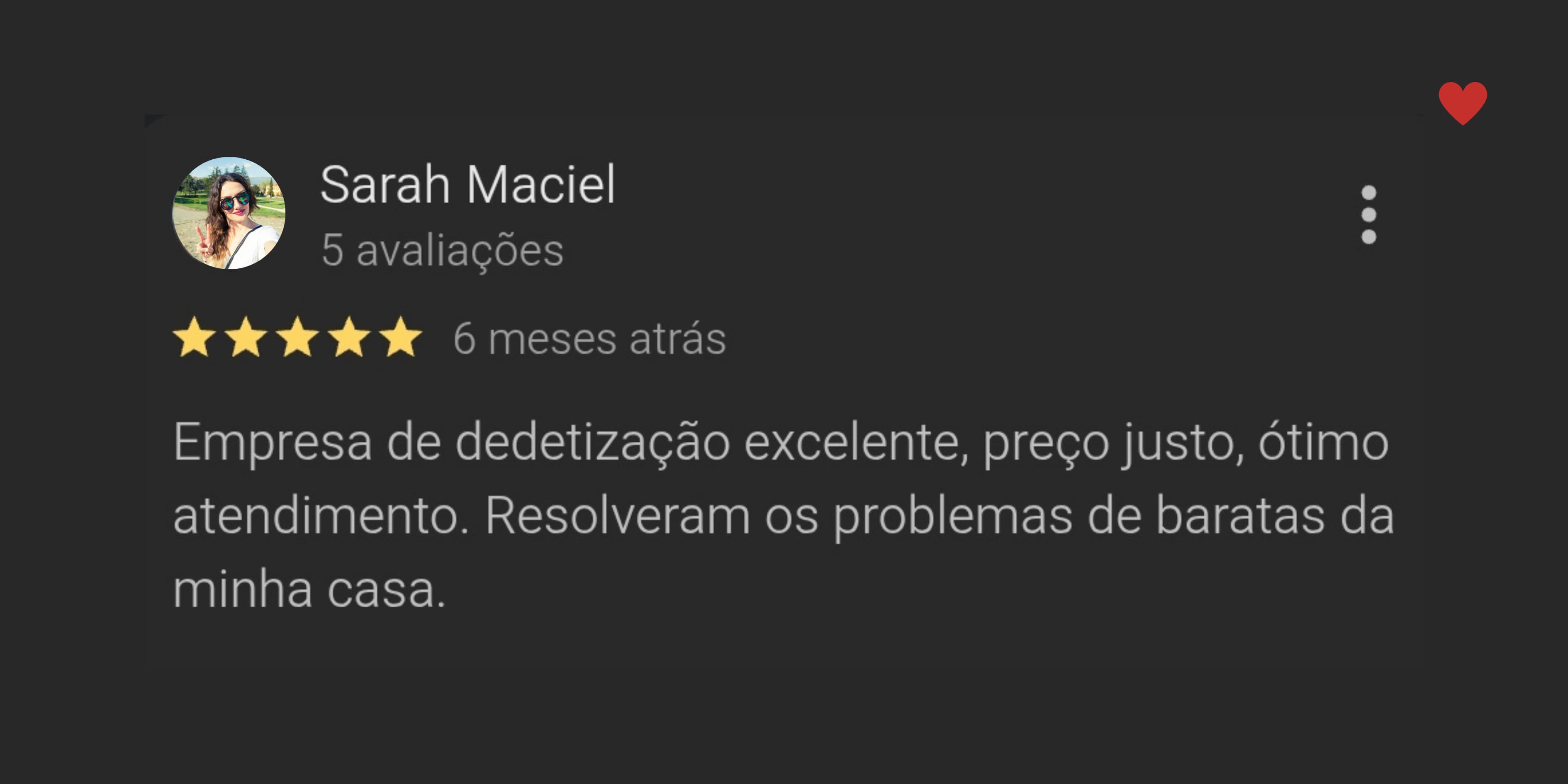 Avaliação de cliente comercial